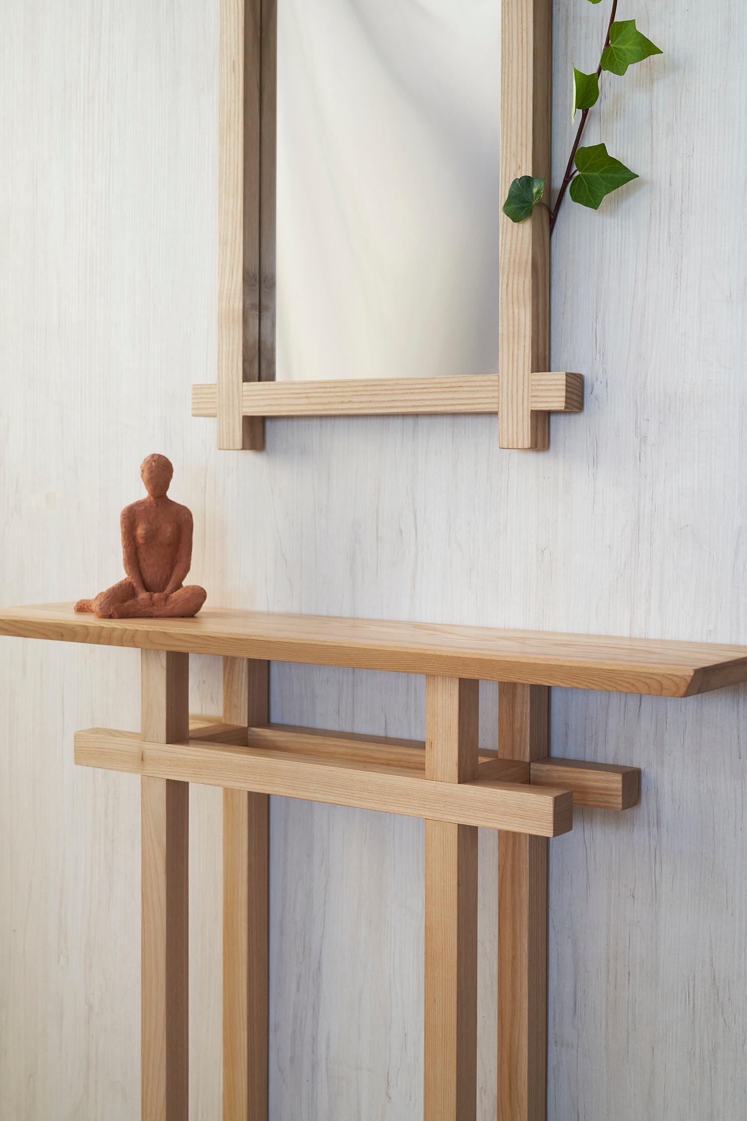 Set of Tori Console and Mirror by Jean-Baptiste Van Den Heede For Sale 3