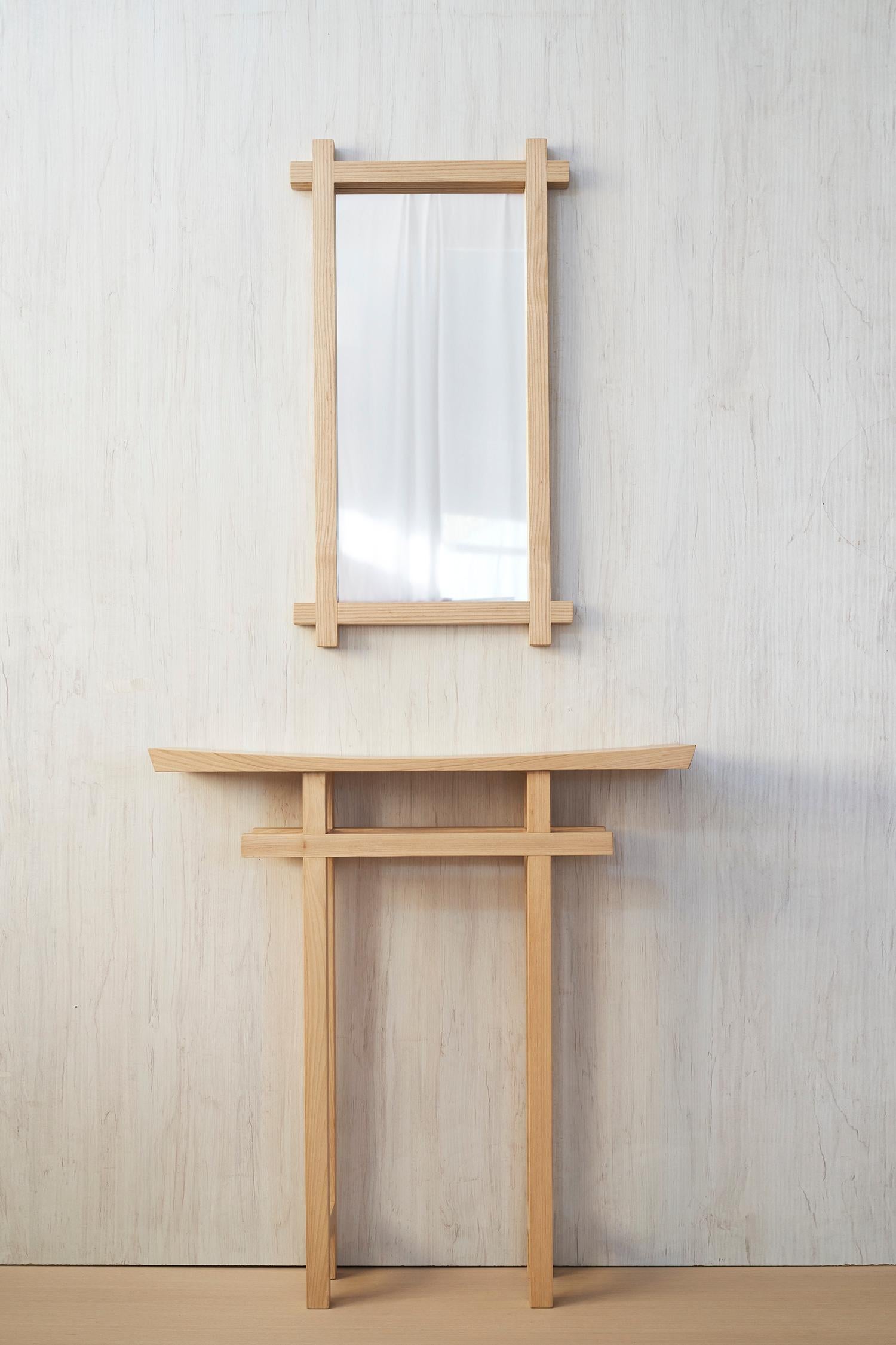 Set of Tori Console and Mirror by Jean-Baptiste Van Den Heede For Sale 8