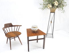 Set of Trapezoid Walnut Mid Century Modern Nesting Stacking End Side Tables MINT