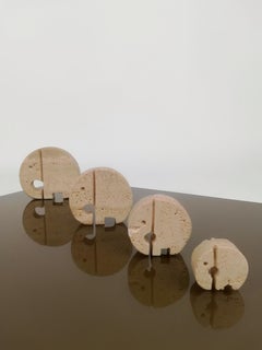 Set of travertine paperweights Elephants attributed to the Fratelli Mannelli