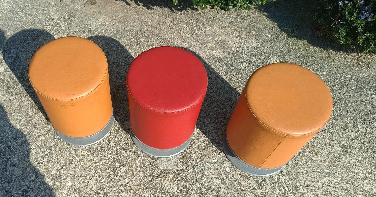Set of Tree Stools  In Fair Condition For Sale In Los Angeles, CA