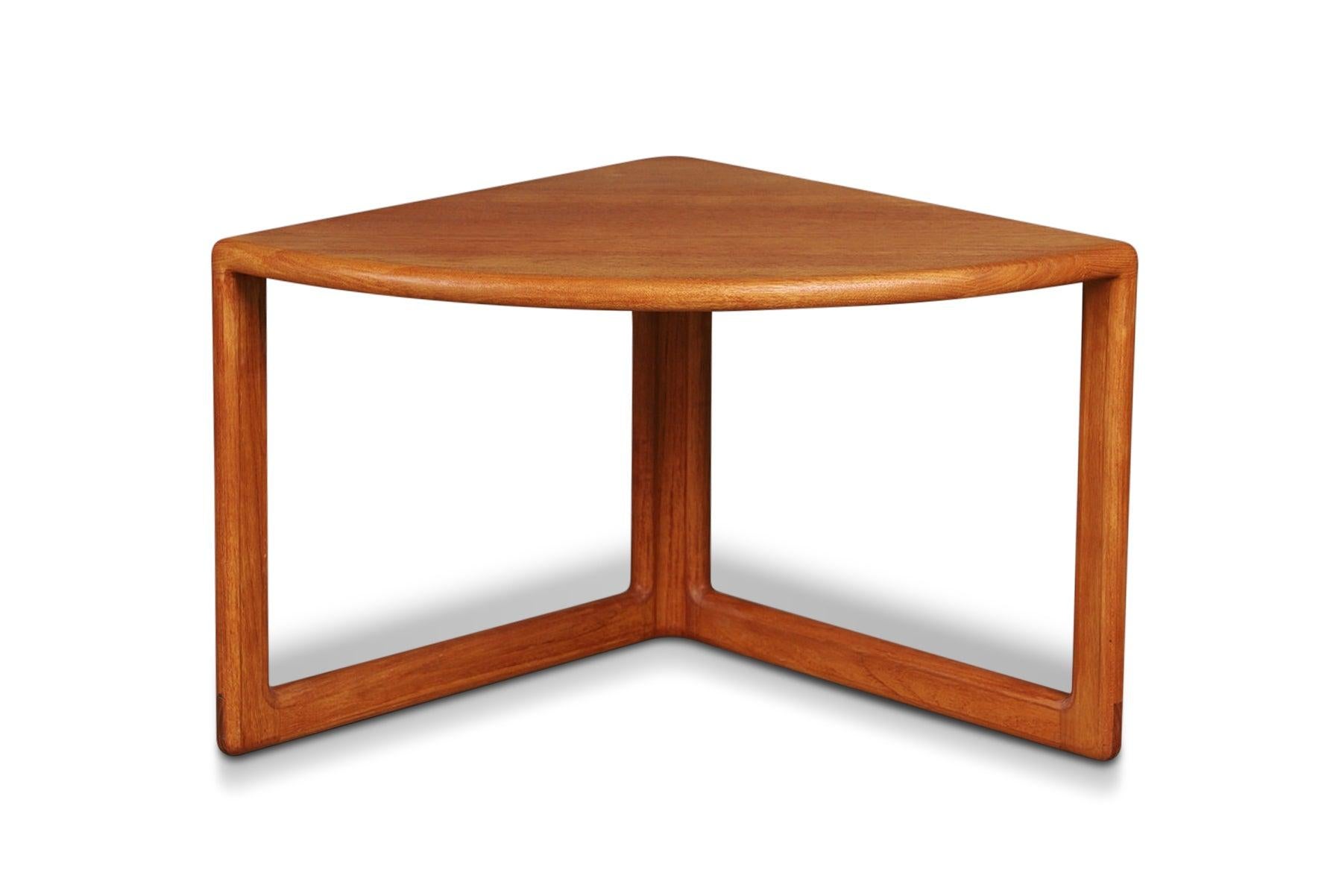 Danish Set Of Triangular Teak Nesting Tables By Niels Bach For Sale