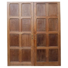 Set of Tudor Style Victorian Oak Room Dividing Doors
