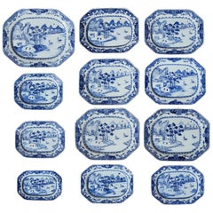 Set of Twelve 18th Century Chinese Nanking Plates