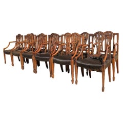 Set of Twelve 18th Century Mahogany Dining Chairs