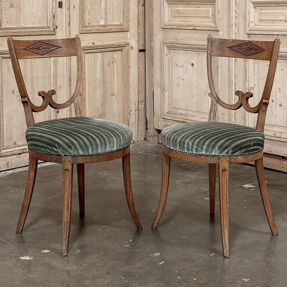 Set of Twelve 18th Century Swedish Gustavian Dining Chairs includes 2 Armchairs For Sale 2