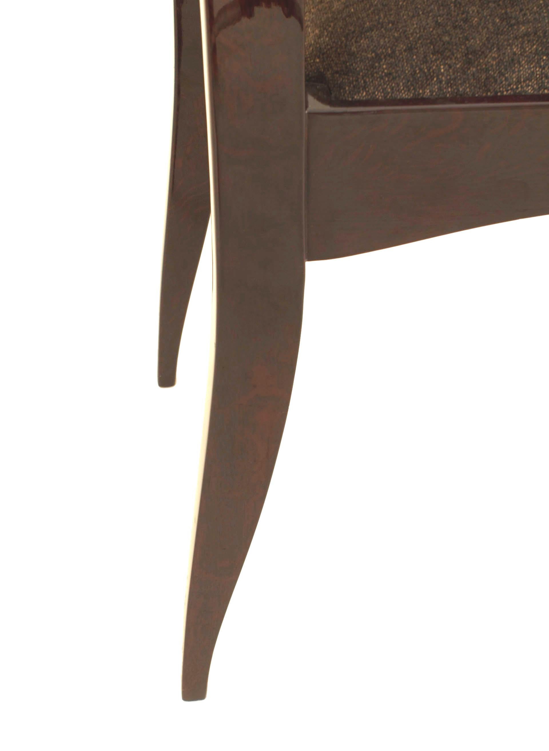 Oak Set of Twelve 1930 Art Deco Side Chairs
