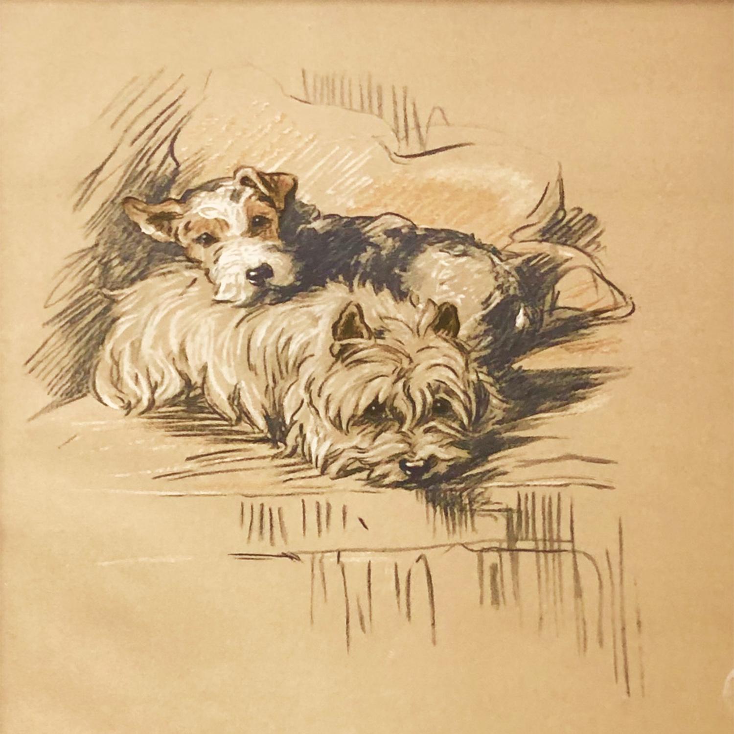 20th Century Set of Twelve 1930s Framed Lucy Dawson Dog Prints