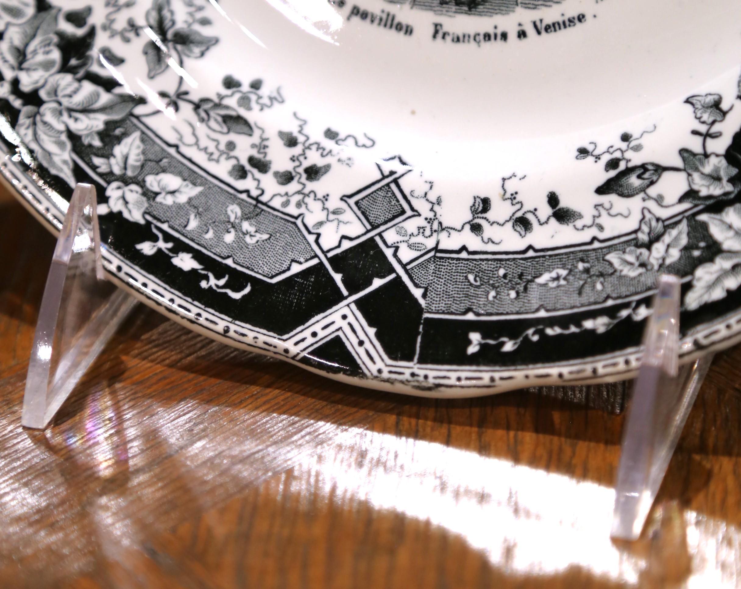 Hand-Crafted Set of Twelve 19th C. French Choisy-le-Roi Dessert Plates “Campagnes Militaires” For Sale