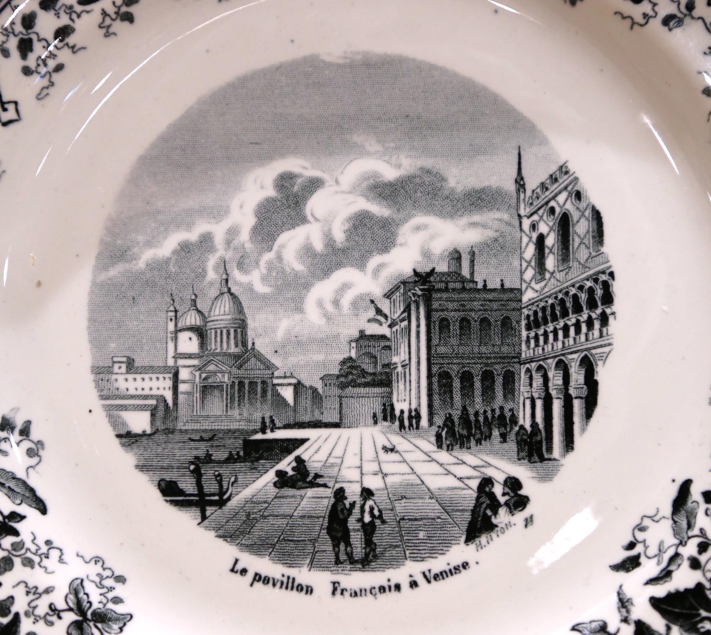 19th Century Set of Twelve 19th C. French Choisy-le-Roi Dessert Plates “Campagnes Militaires” For Sale