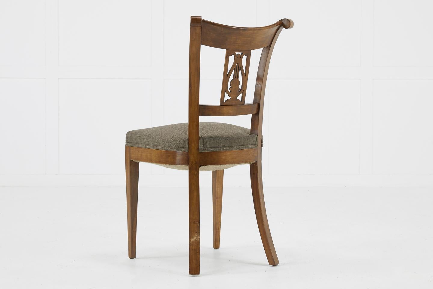 Set of Twelve 19th Century Austrian Cherrywood Dining Chairs 12