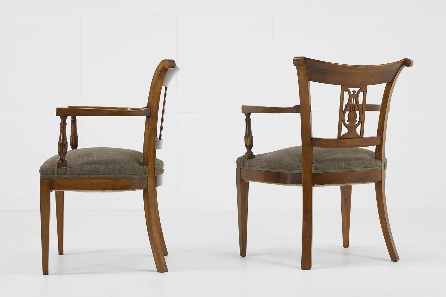 Set of Twelve 19th Century Austrian Cherrywood Dining Chairs 3