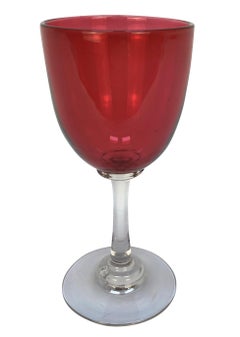 Set Of Twelve 19th Century Cranberry Drinking Glasses