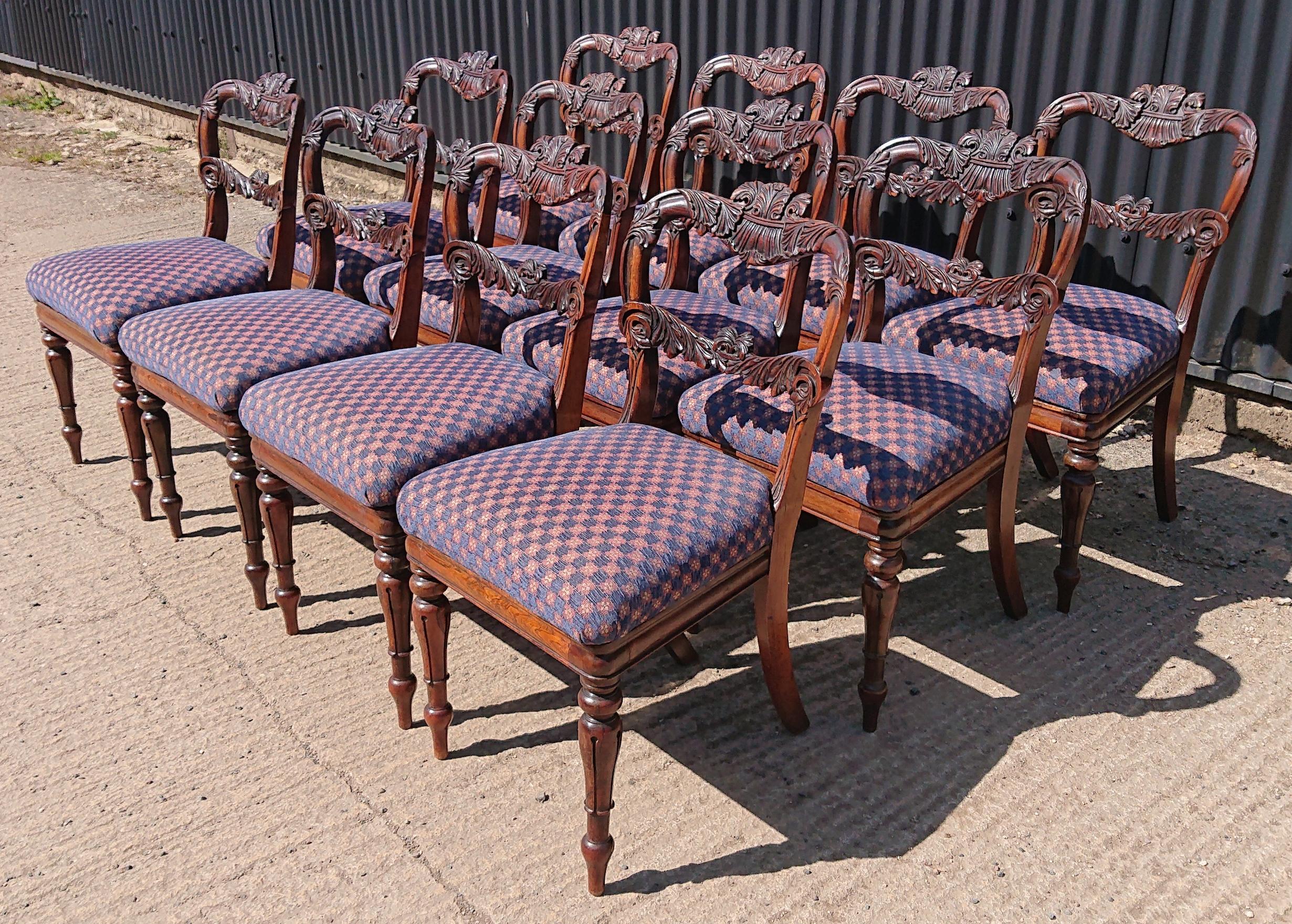 Other Set of Twelve 19th Century Dining Chairs in Goncales Alves by Gillow For Sale