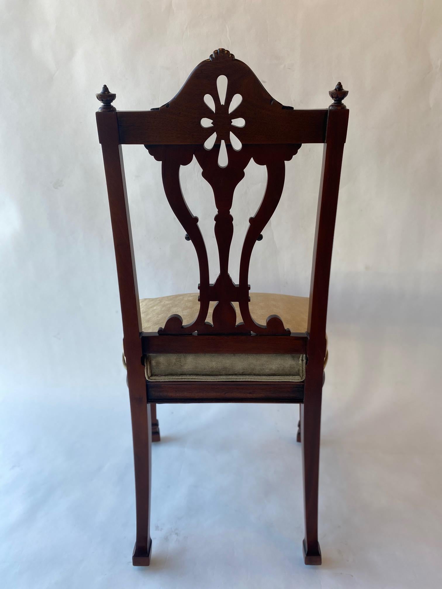 Set of Twelve 19th Century English Edwardian Mahogany Dining Chairs For Sale 13