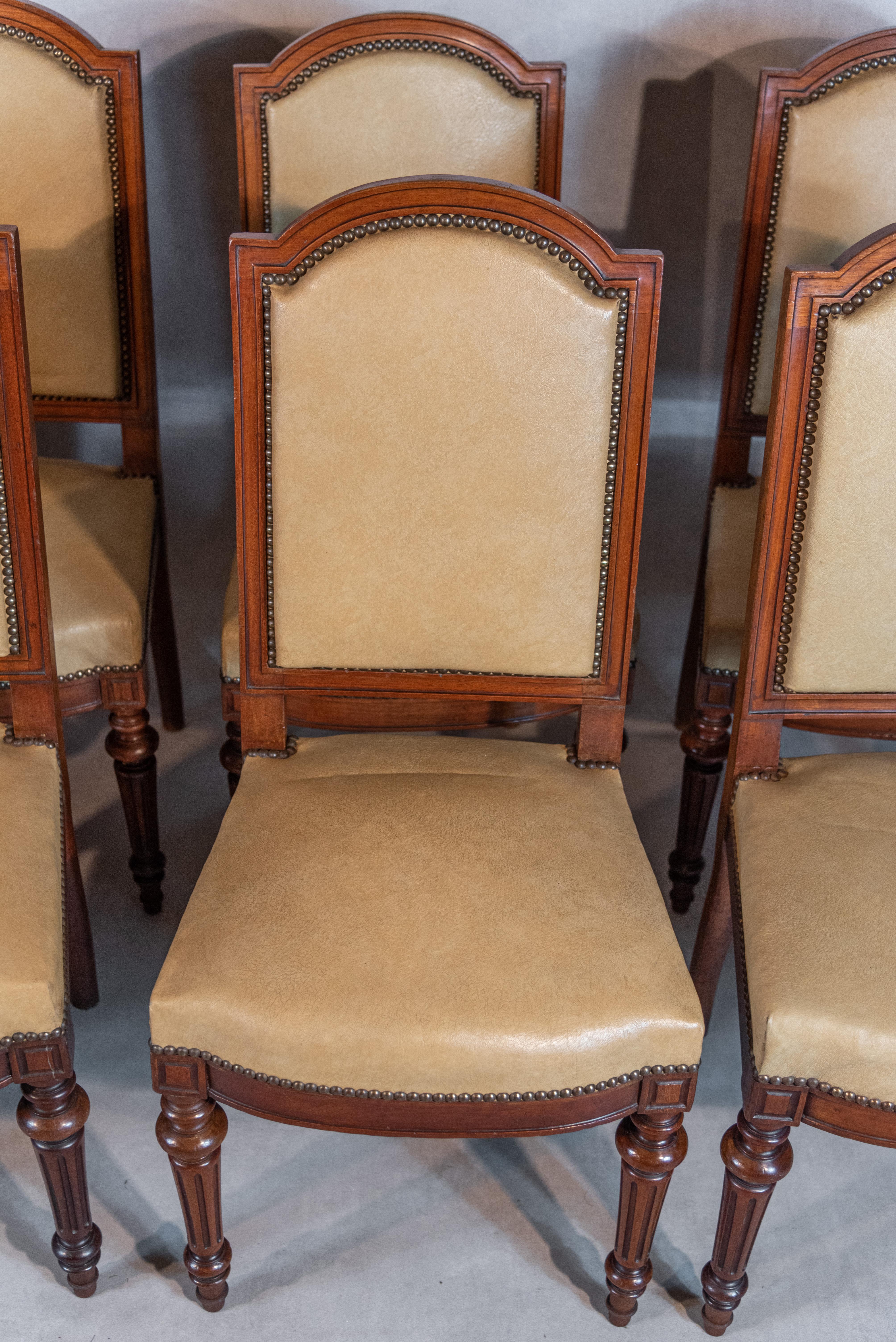 Set of Twelve 19th Century French Louis XVI Style Dining Chairs 5