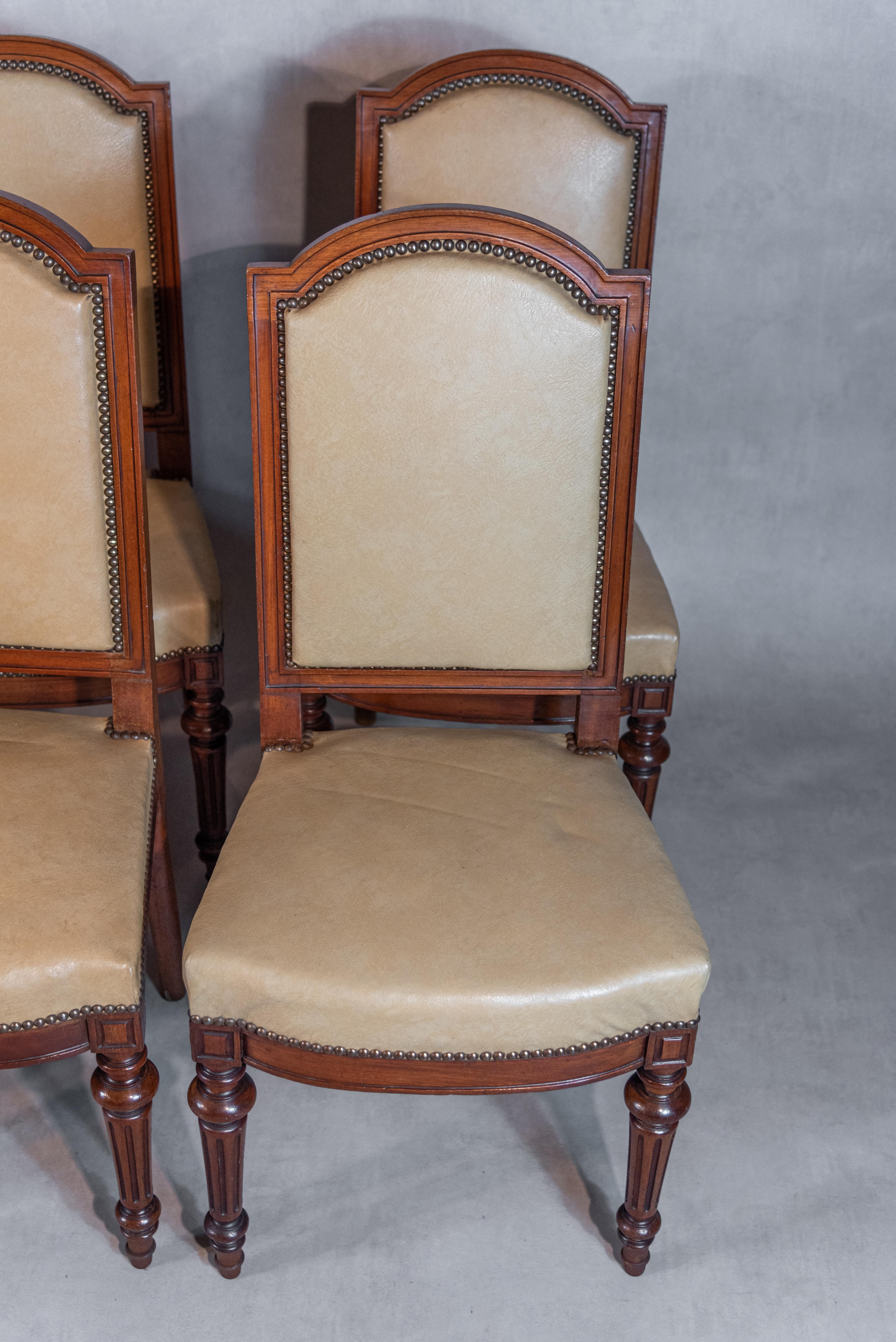 Set of Twelve 19th Century French Louis XVI Style Dining Chairs 6