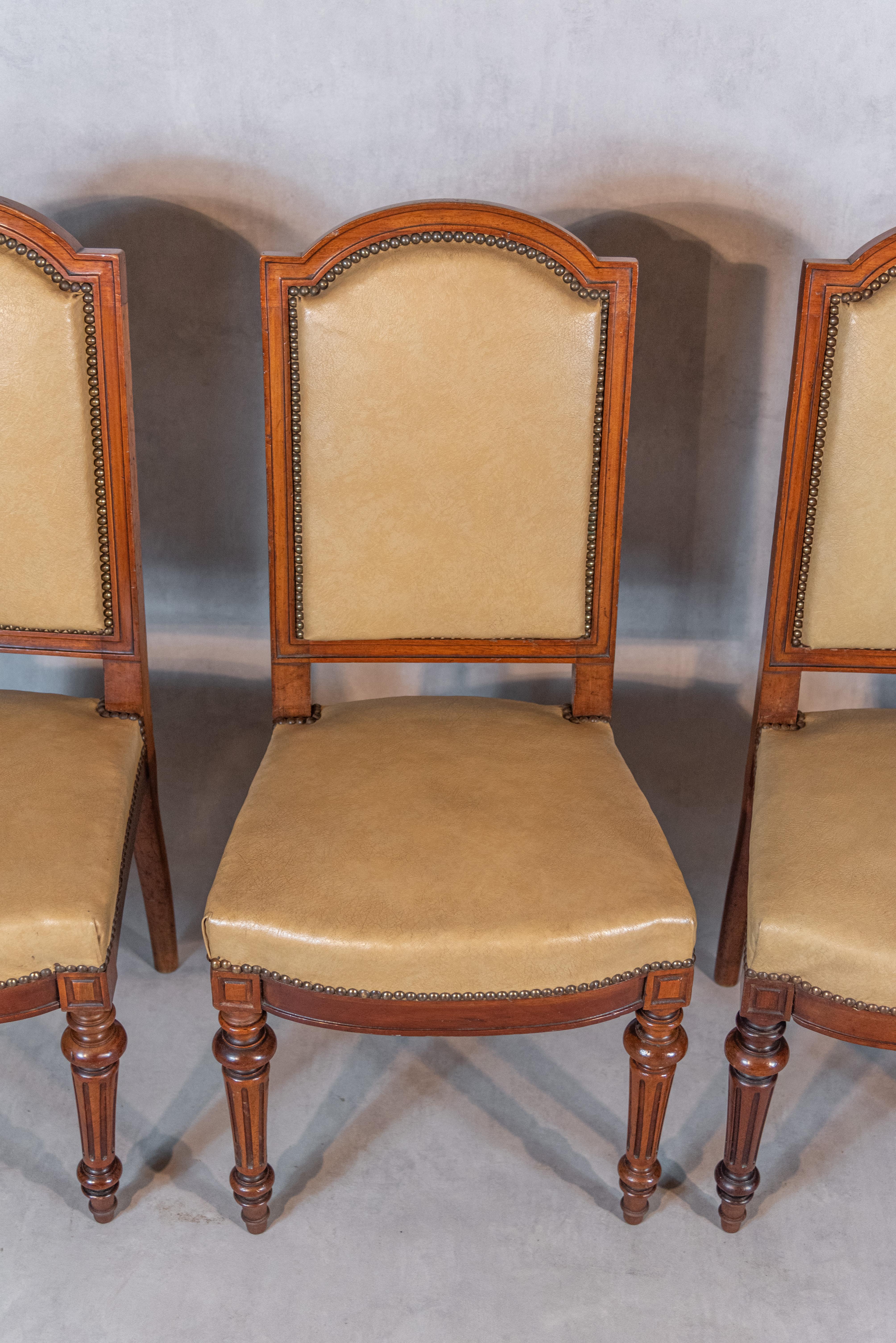 Set of Twelve 19th Century French Louis XVI Style Dining Chairs 8