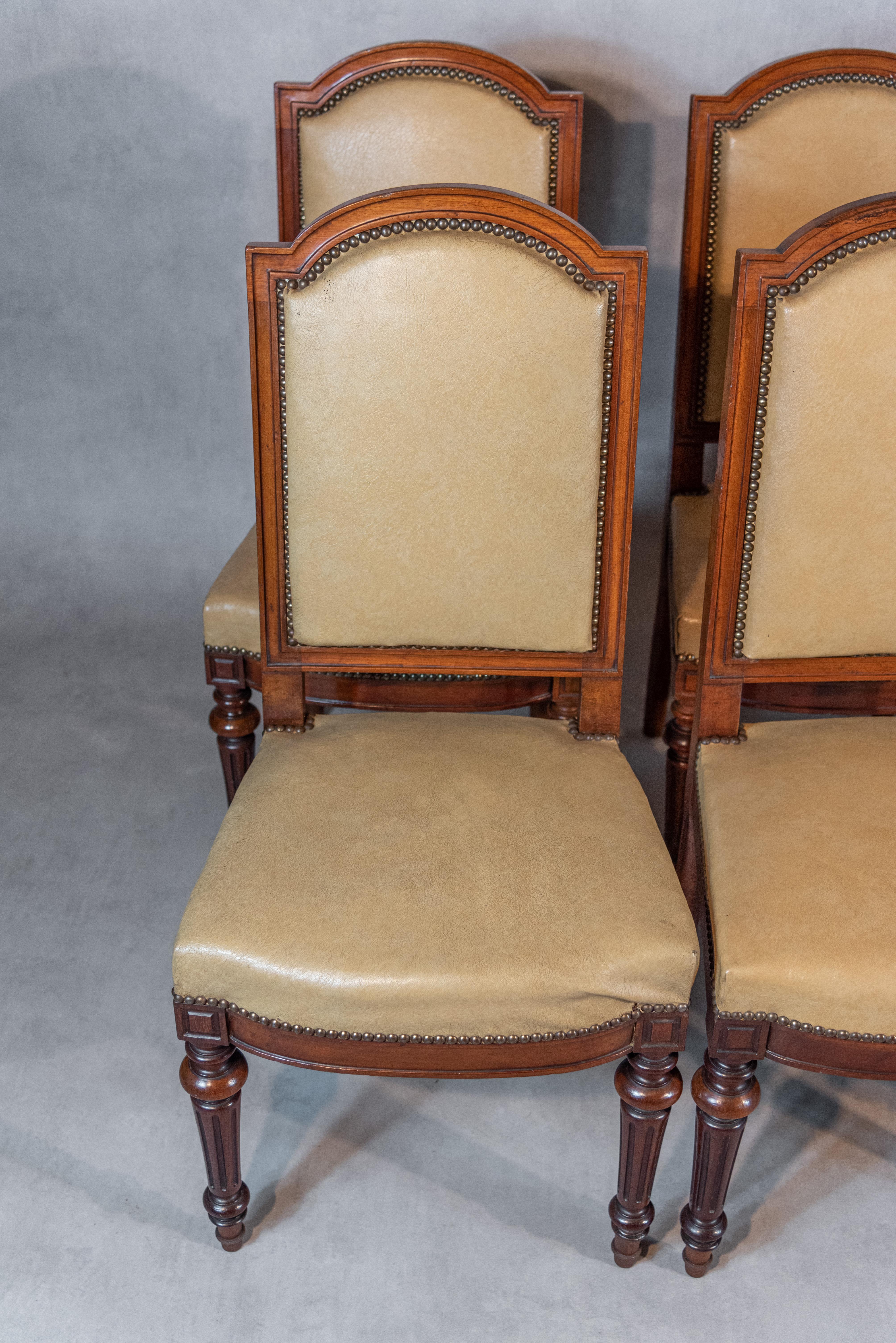Set of Twelve 19th Century French Louis XVI Style Dining Chairs 2