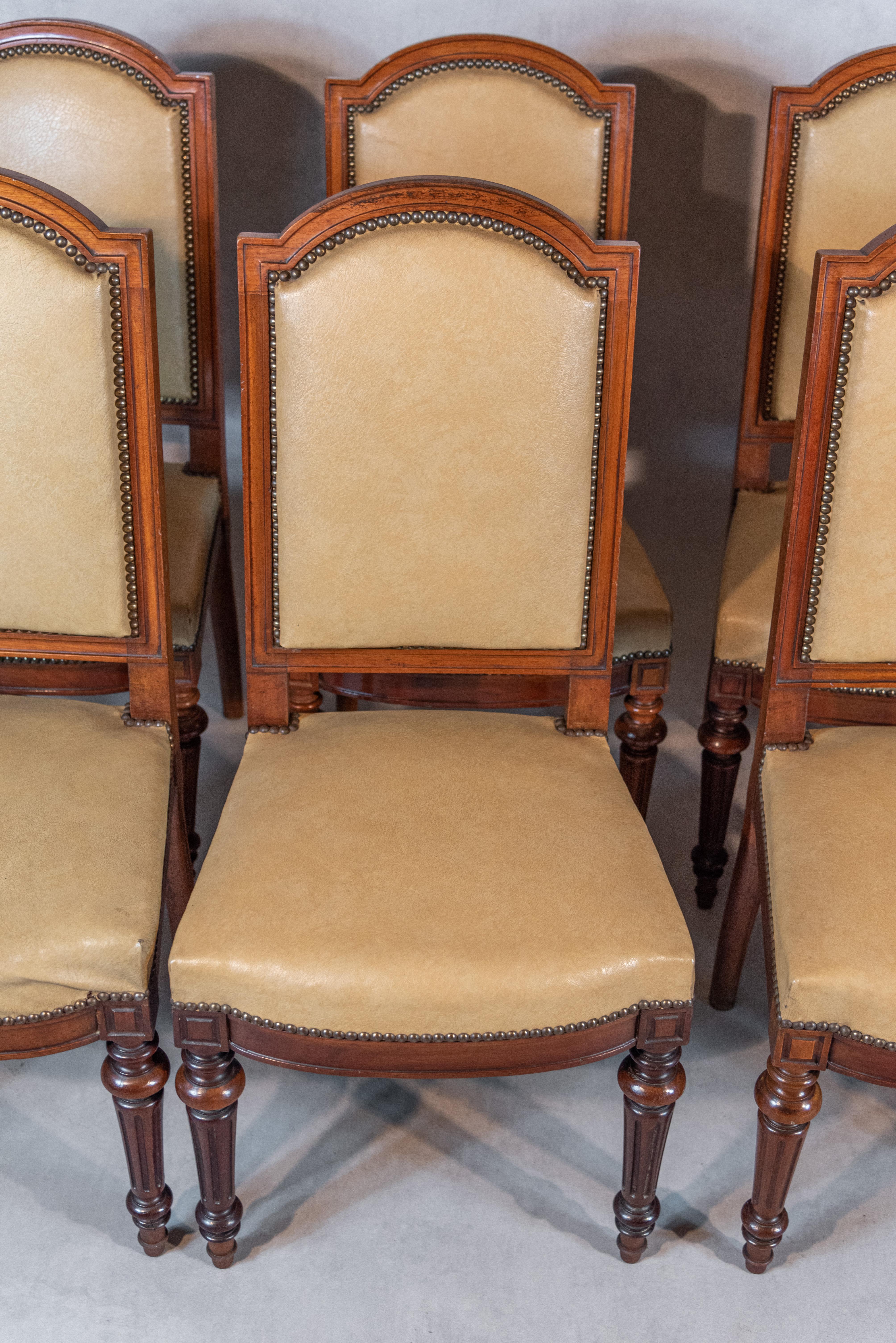 Set of Twelve 19th Century French Louis XVI Style Dining Chairs 3