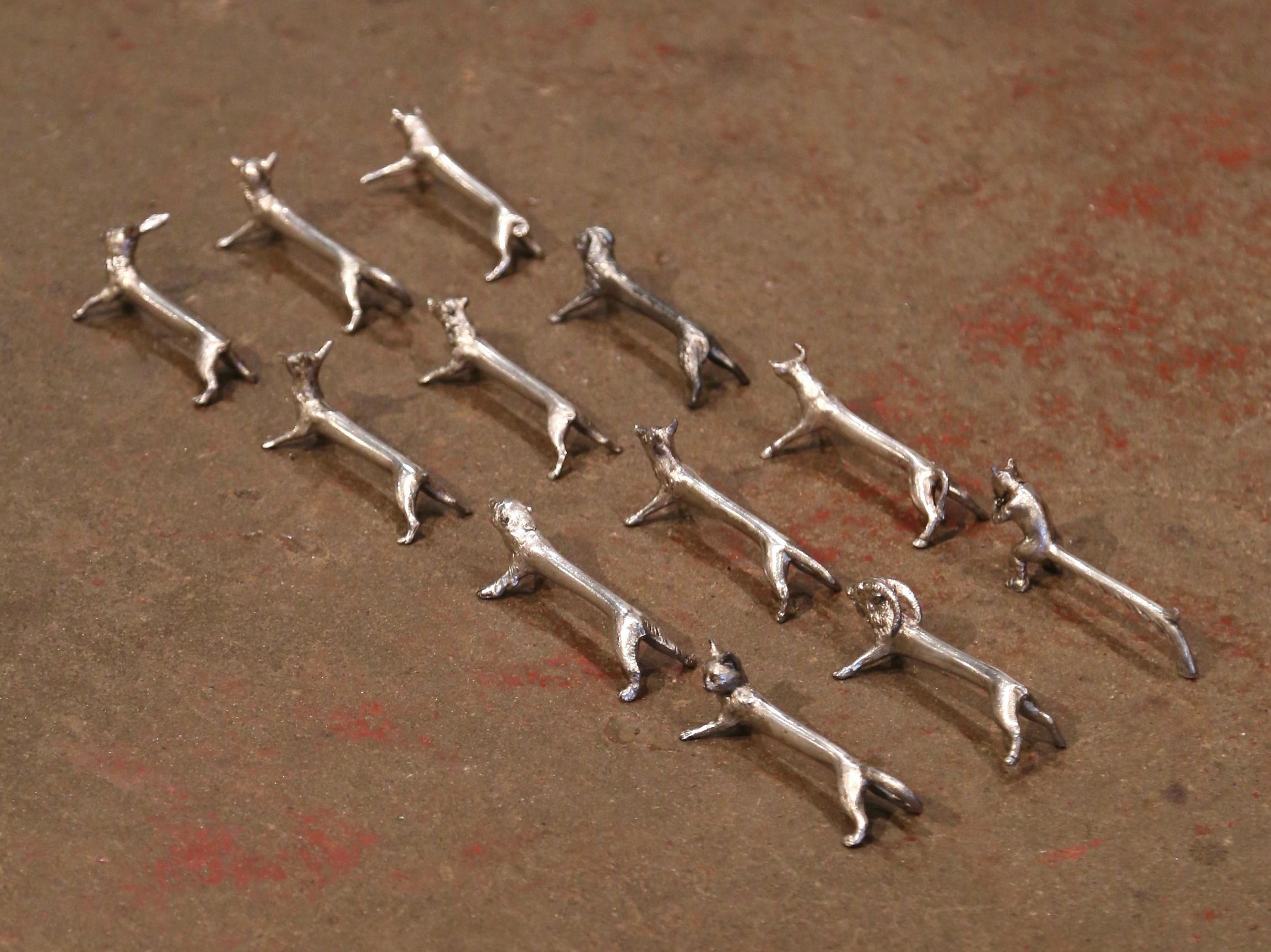 Set of Twelve 19th Century French Set of Silver Plated Knife Rests 6
