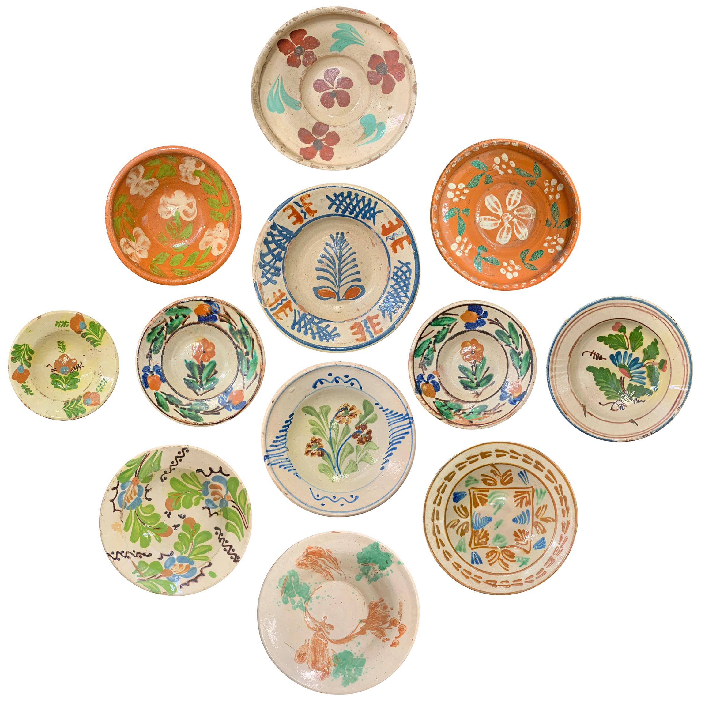 Set of Twelve 19th Century Hungarian Ceramic Bowls