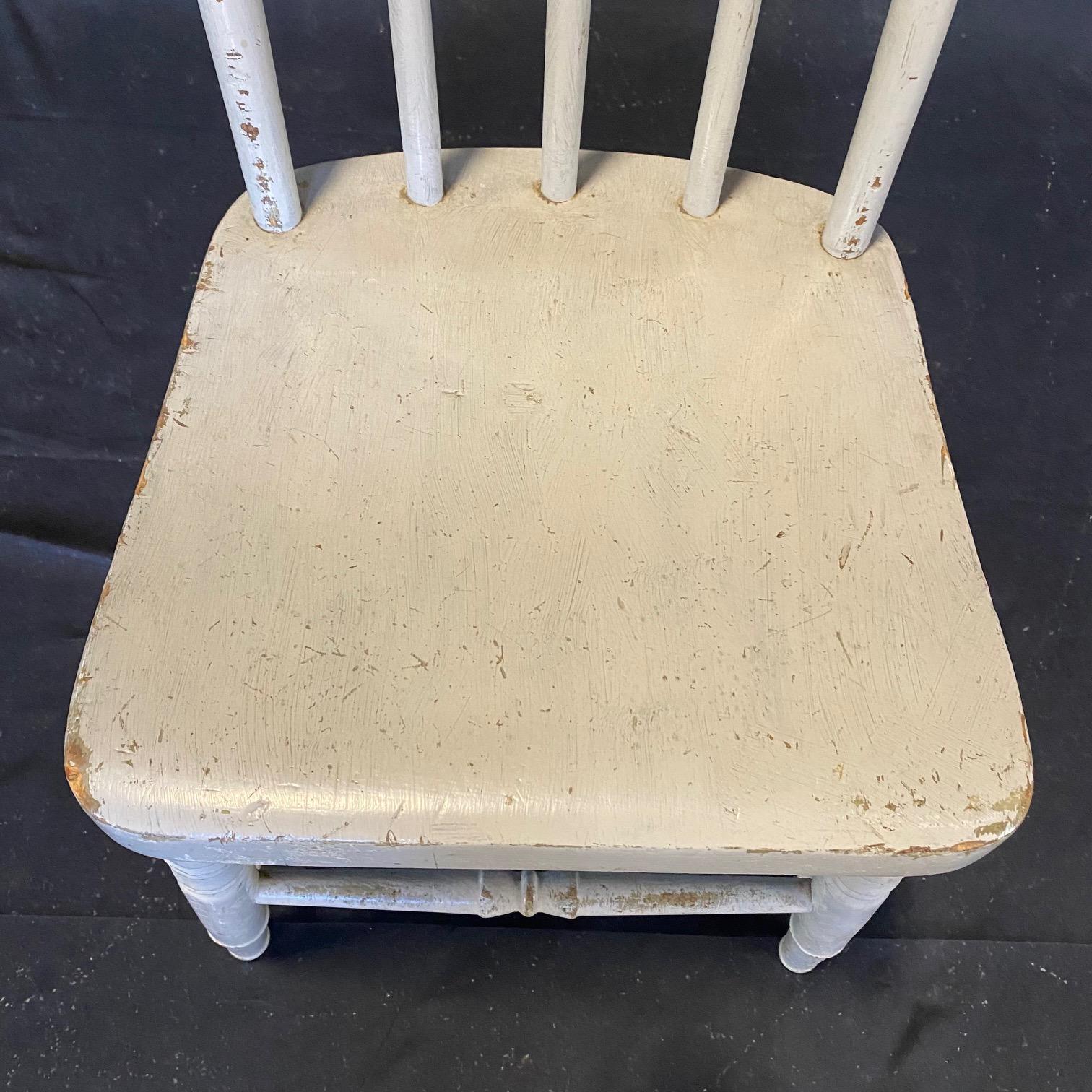  Set of Twelve 19th Century Painted Plank Seat Grange Chairs from Maine 3