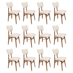 Used Set of Twelve 20th Century Light Cream Boucle Butterfly Chairs, Europe, 1960s