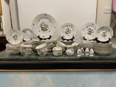 Set of Twelve 9-Piece Place Setting Herend Rothschild Bird China, 20th Century