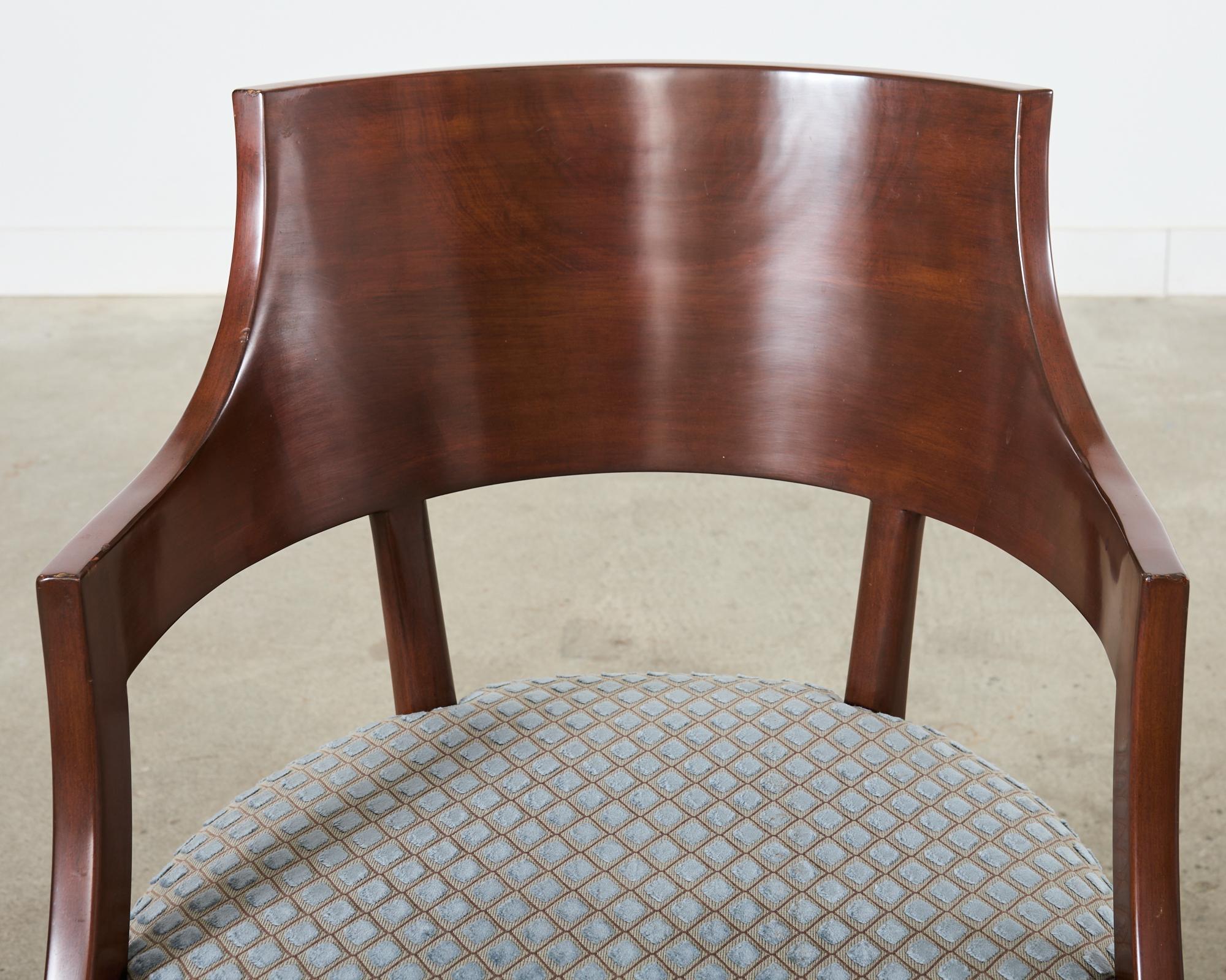Set of Twelve A. Rudin Mahogany Stained 729 Dining Chairs  For Sale 6
