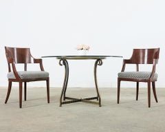 Set of Twelve A. Rudin Mahogany Stained 729 Dining Chairs