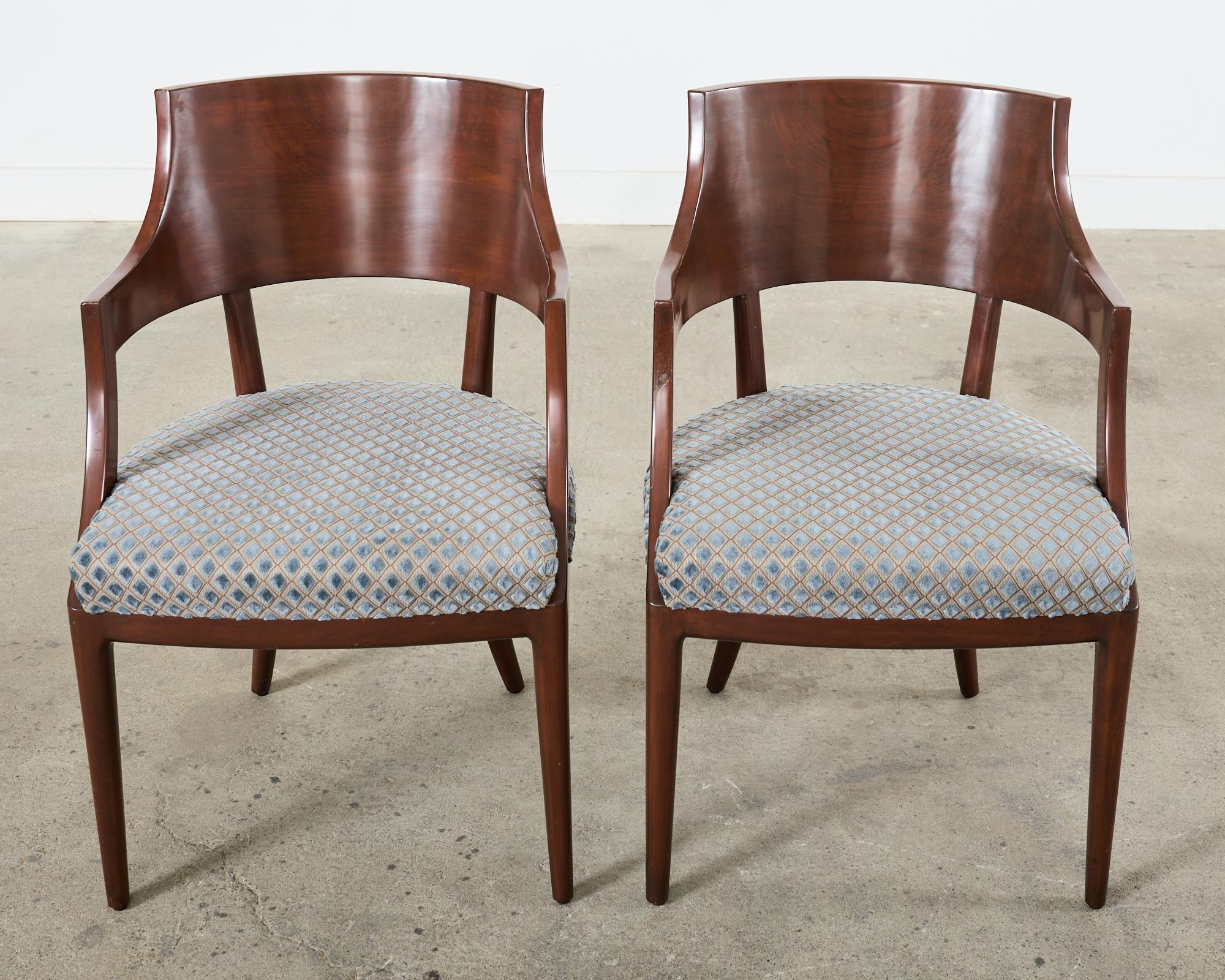 Set of Twelve A. Rudin Mahogany Stained 729 Dining Chairs  In Good Condition For Sale In Rio Vista, CA