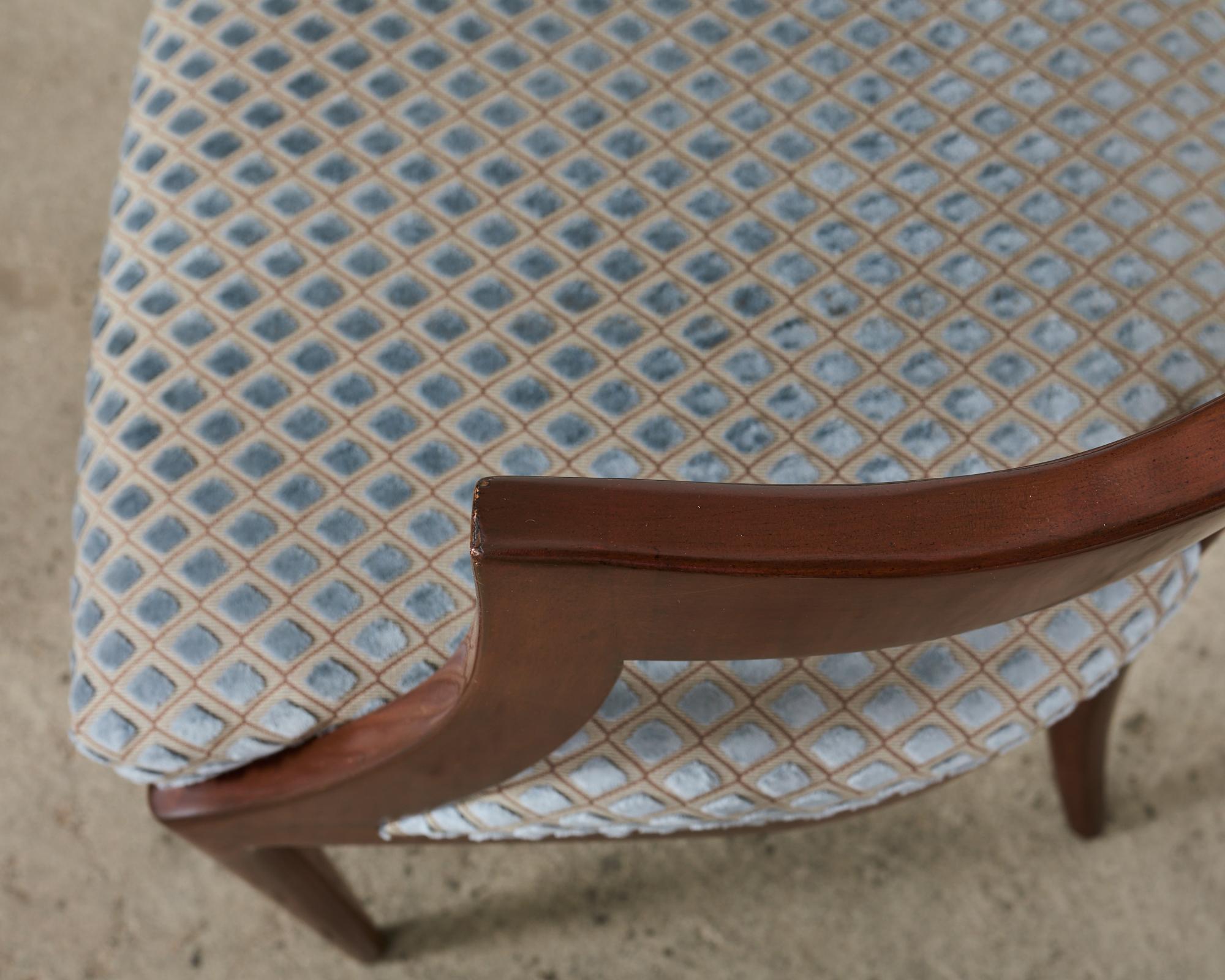 Set of Twelve A. Rudin Mahogany Stained 729 Dining Chairs 1