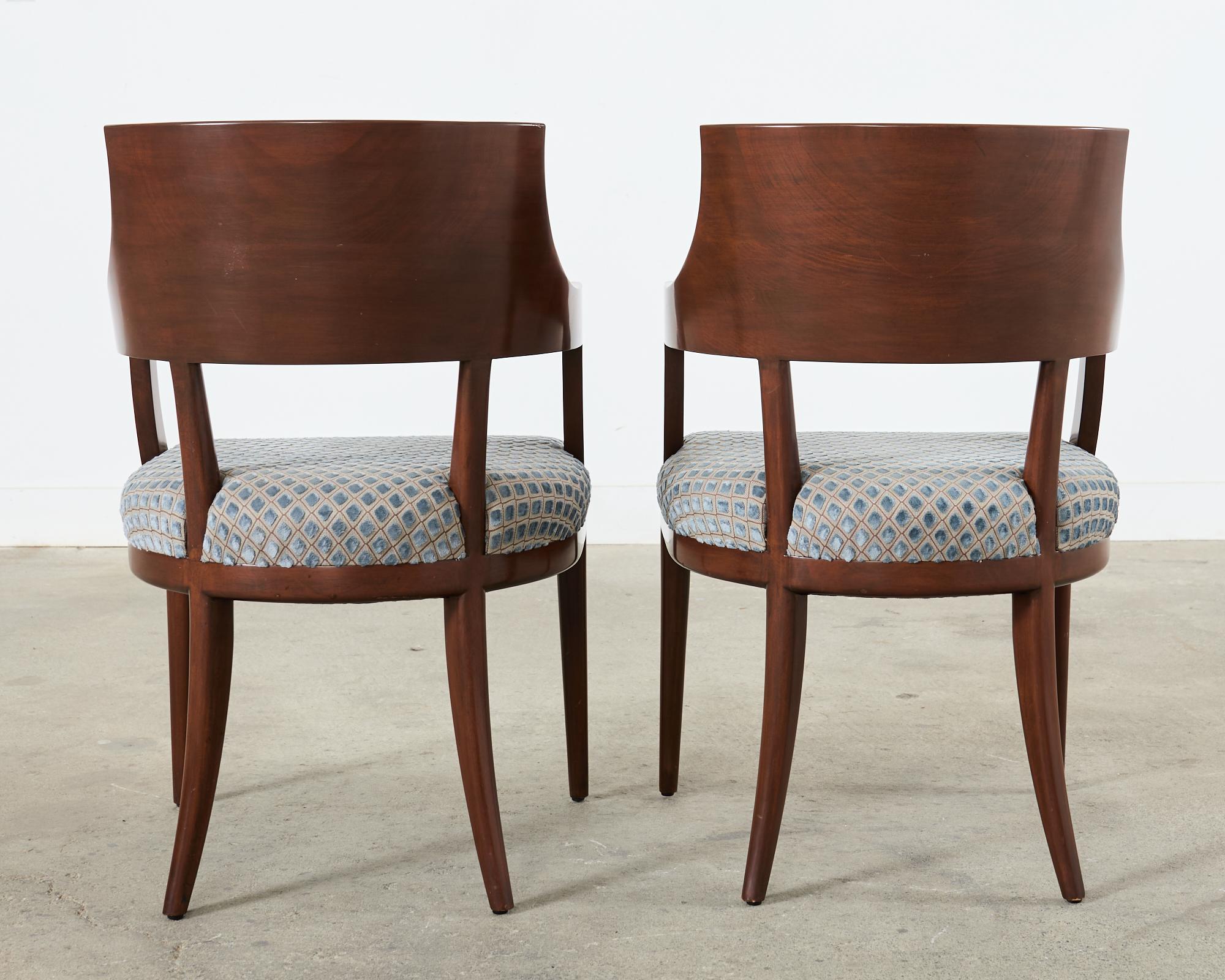 Set of Twelve A. Rudin Mahogany Stained 729 Dining Chairs  For Sale 2