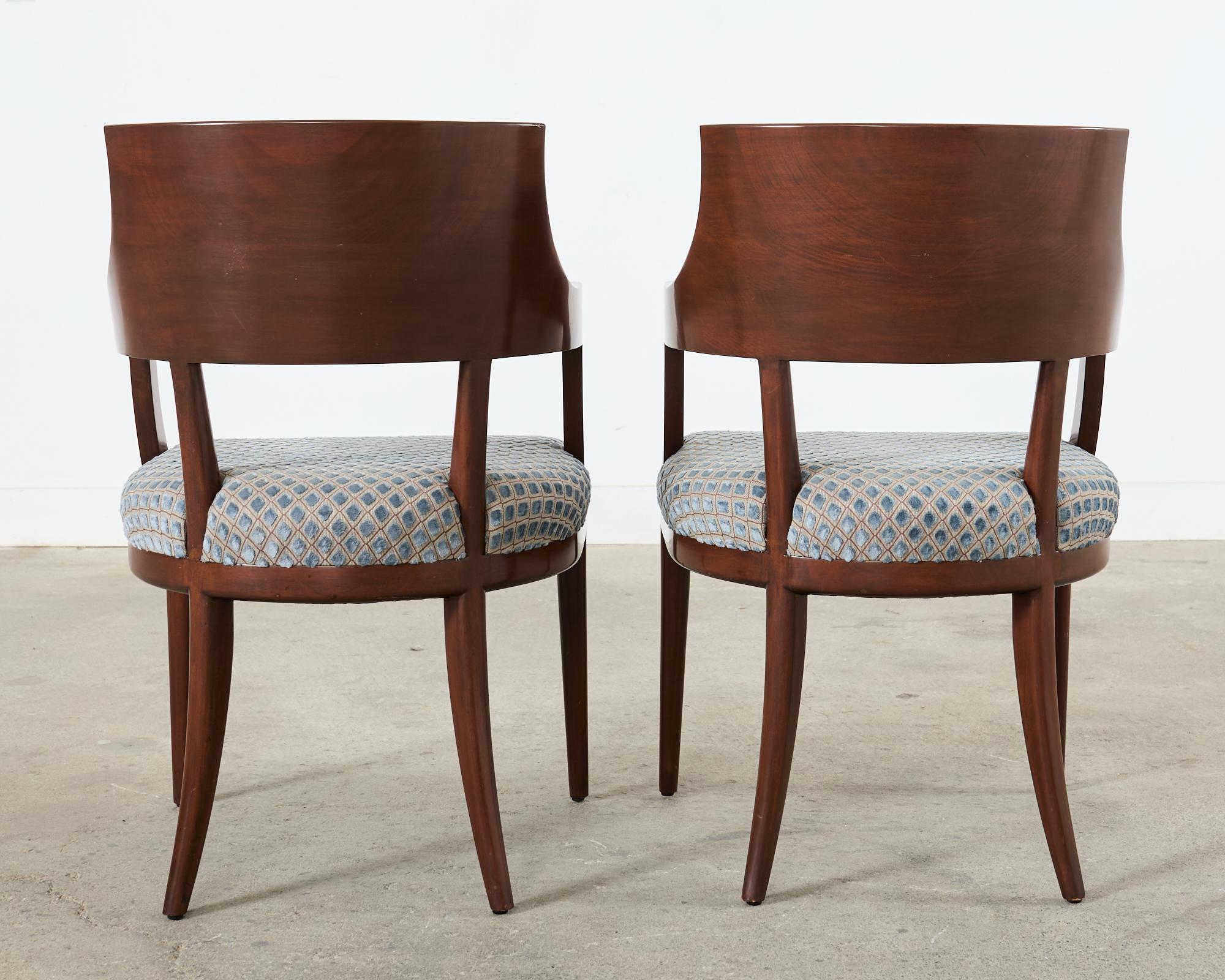 Set of Twelve A. Rudin Mahogany Stained 729 Dining Chairs 2