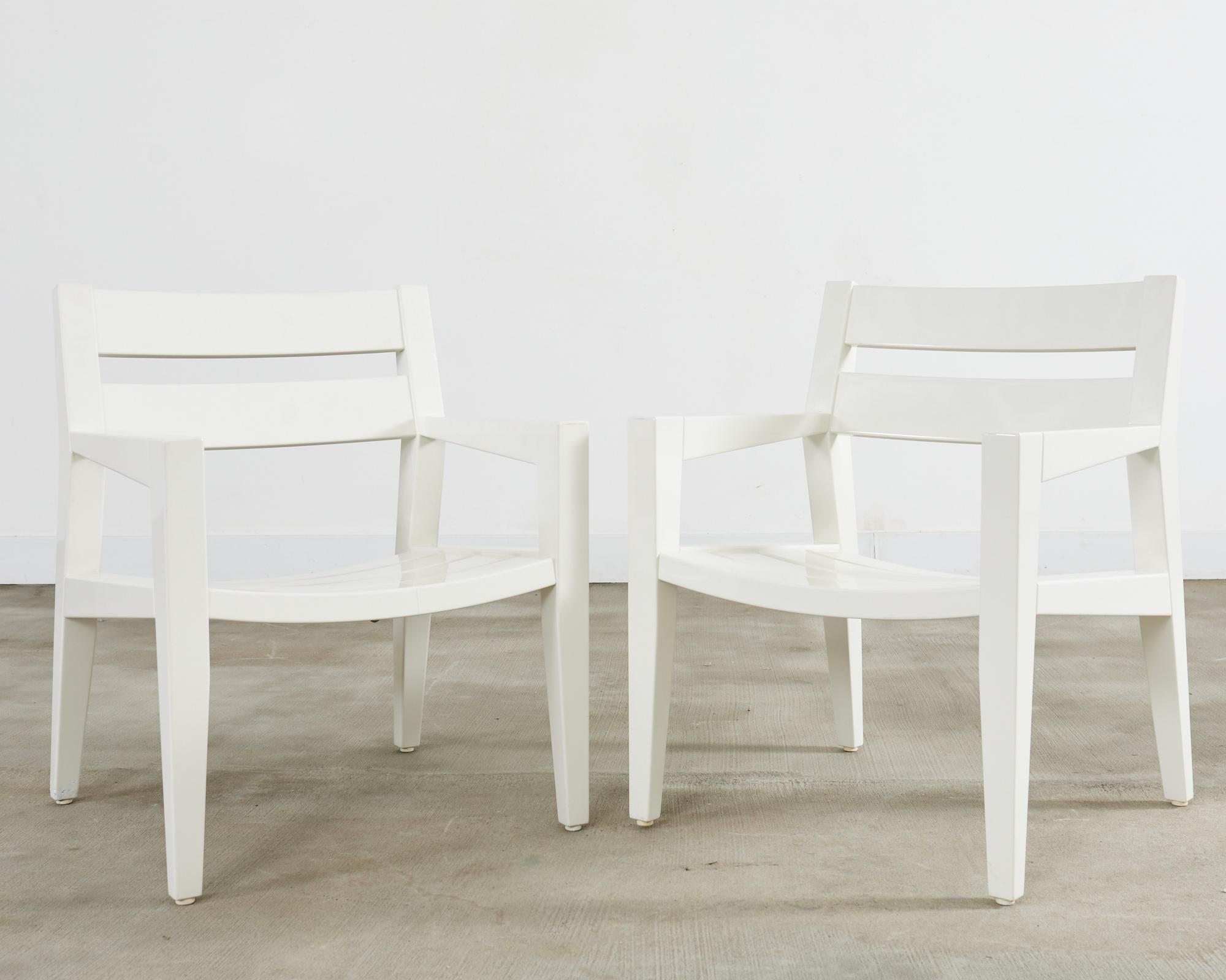 Ensemble de douze chaises de salle à manger Angela Adams pour Weatherend Yacht Garden Bon état - En vente à Rio Vista, CA