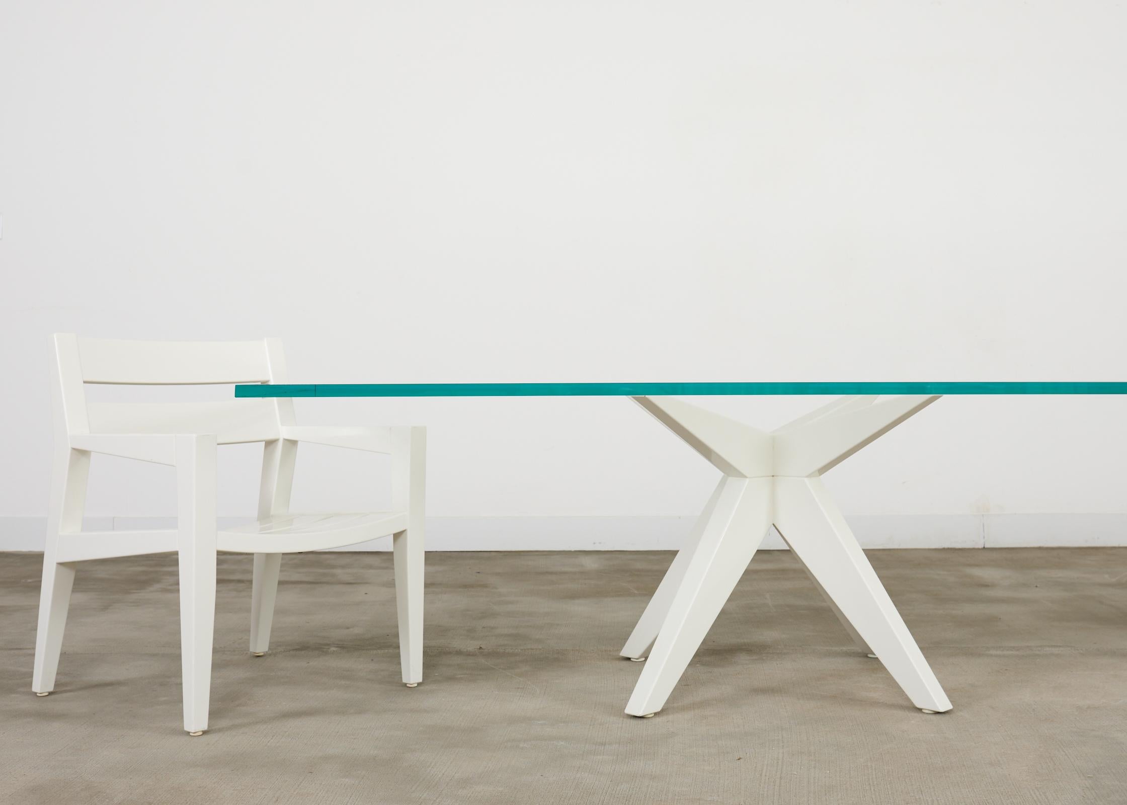 XXIe siècle et contemporain Ensemble de douze chaises de salle à manger Angela Adams pour Weatherend Yacht Garden en vente