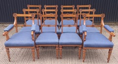 Set of Twelve Antique Dining Chairs by Lamb of Manchester