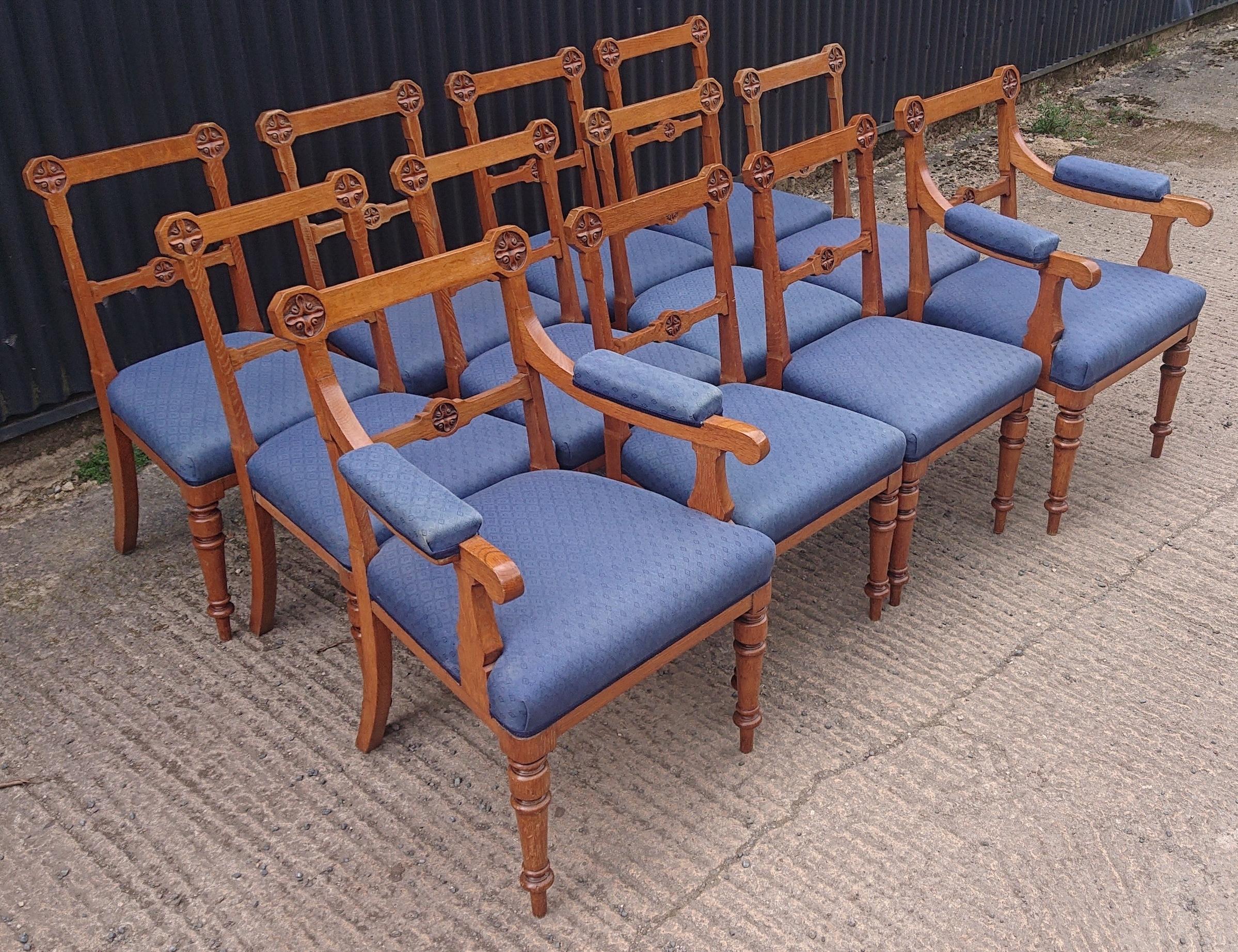 19th Century Set of Twelve Antique Dining Chairs by Lamb of Manchester For Sale