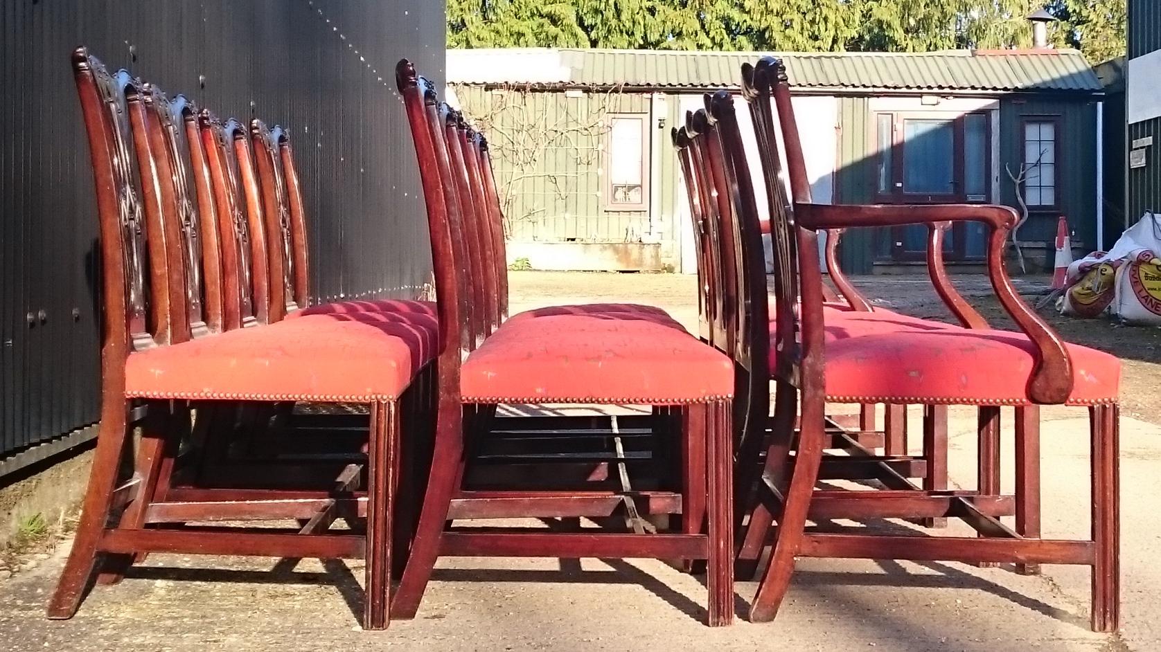 20th Century Set of Twelve Antique Dining Chairs For Sale