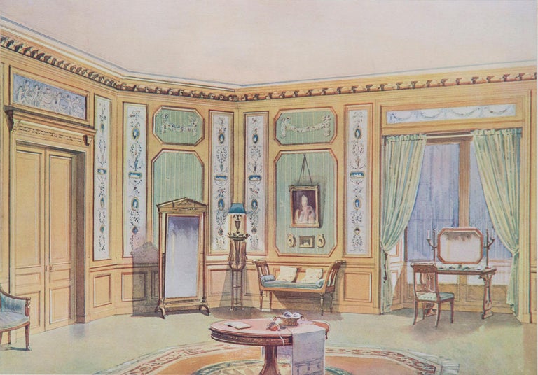 Set of Twelve Antique French Interior Decor Prints at 1stDibs