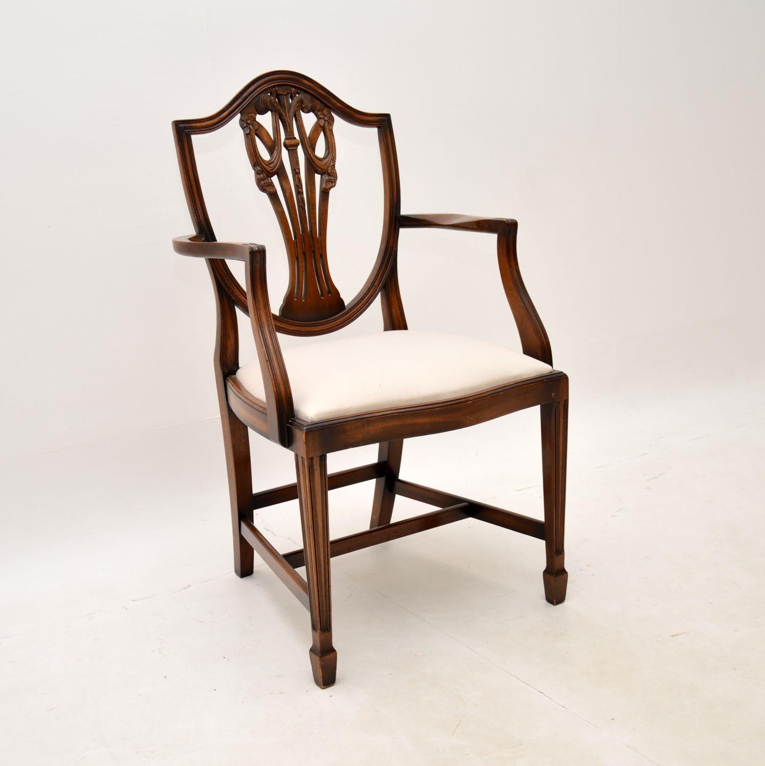 Regency Set of Twelve Antique Shield Back Dining Chairs