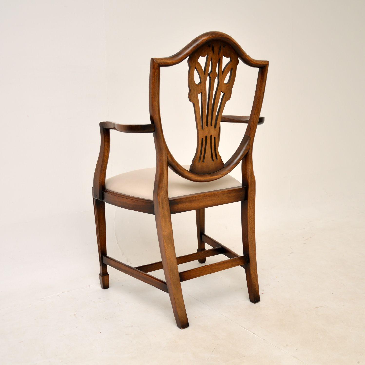 Mid-20th Century Set of Twelve Antique Shield Back Dining Chairs