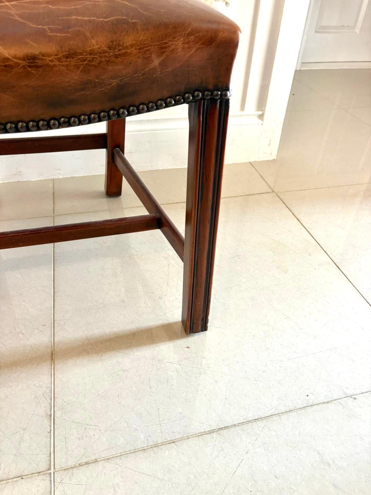 Set of Twelve Antique Victorian Mahogany Dining Chairs in the Chippendale Style For Sale 9