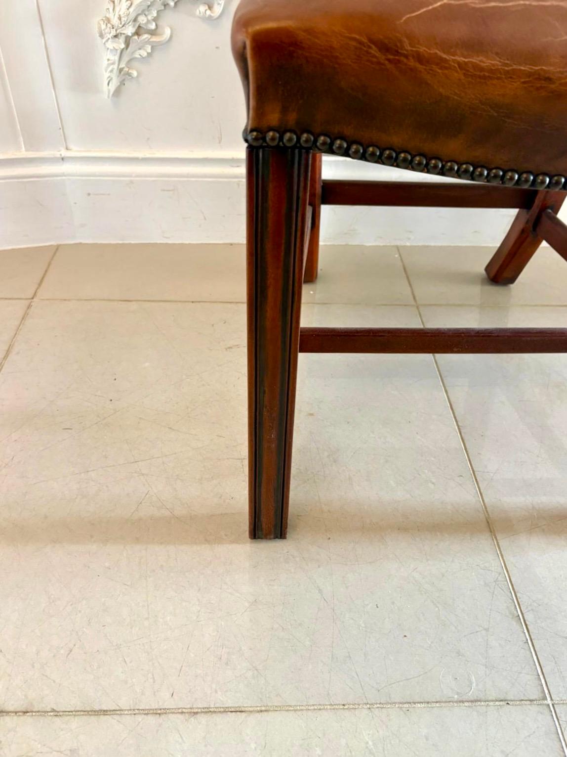 Set of Twelve Antique Victorian Mahogany Dining Chairs in the Chippendale Style For Sale 11