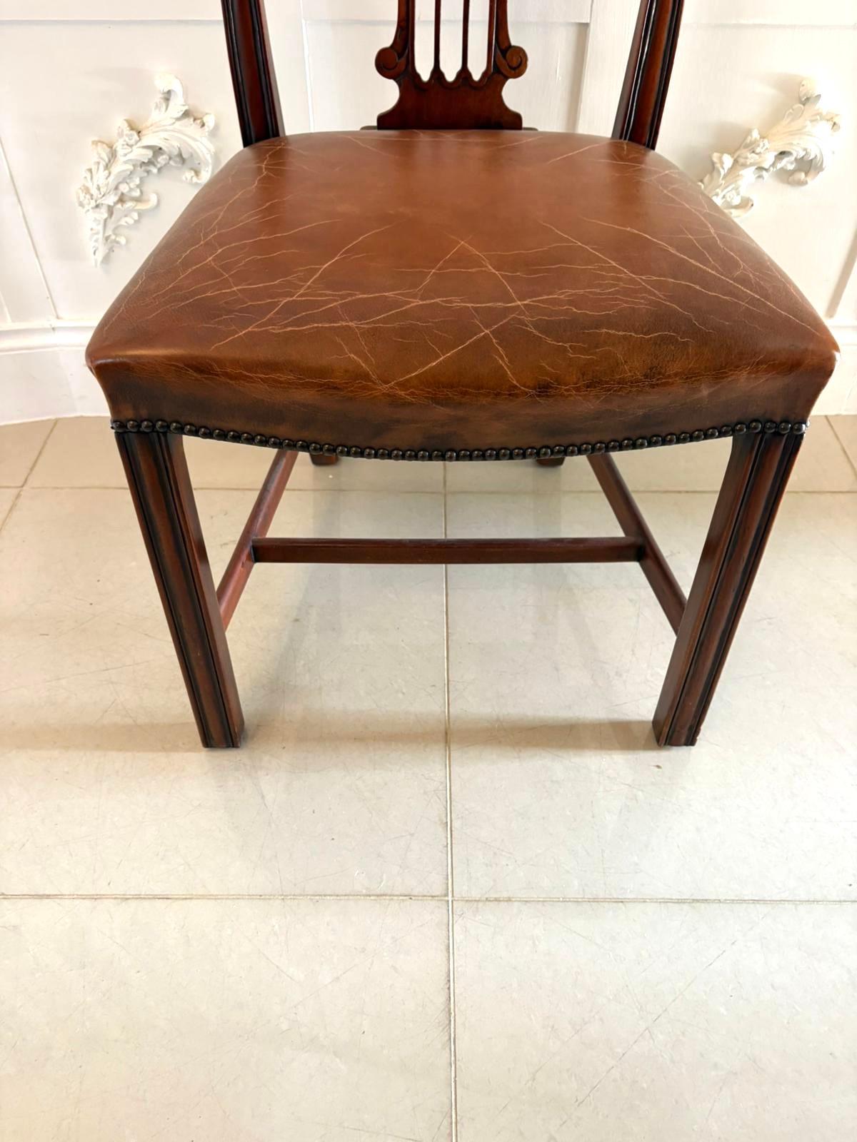 Set of Twelve Antique Victorian Mahogany Dining Chairs in the Chippendale Style For Sale 12