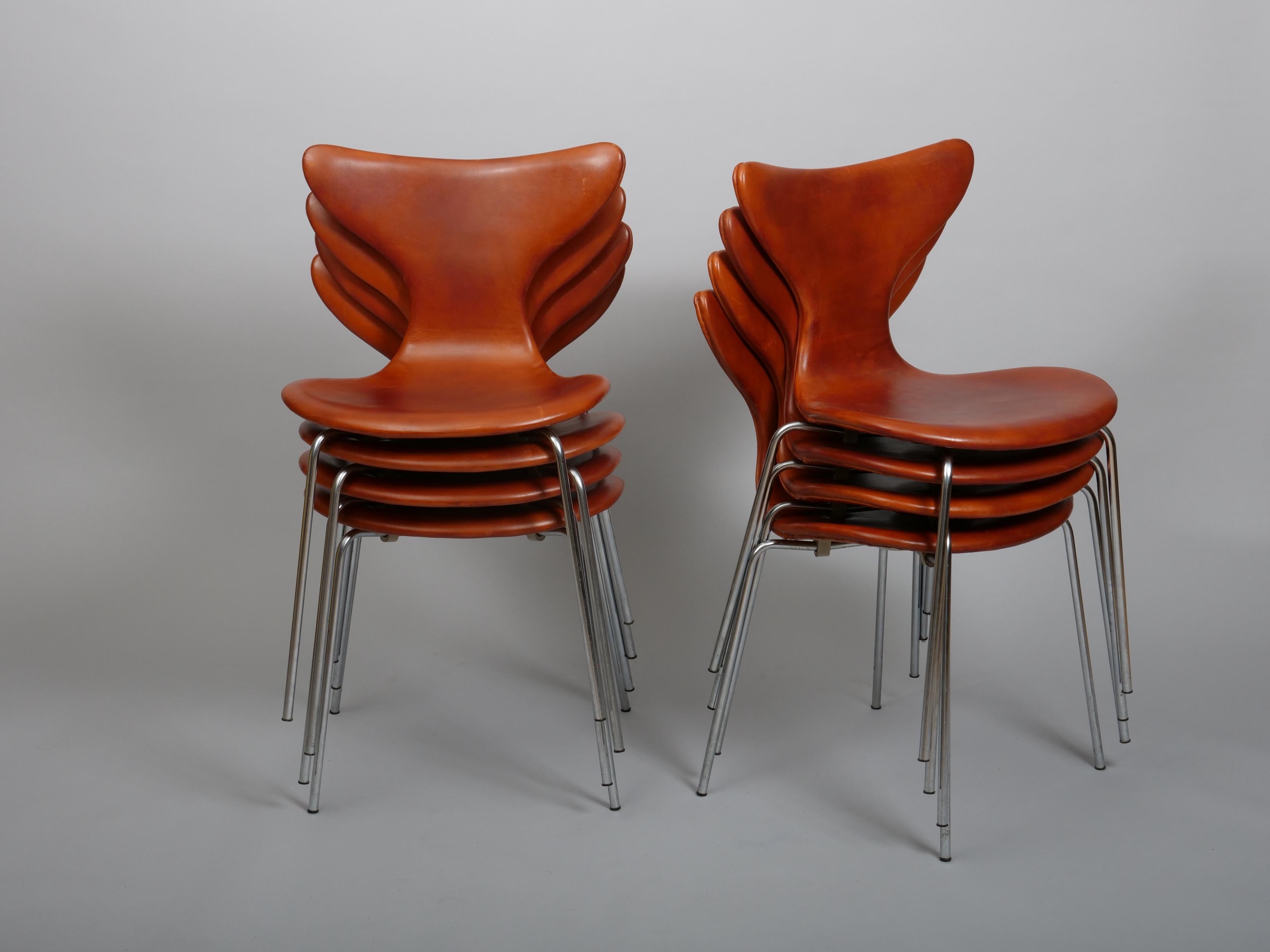 Set of twelve Arne Jacobsen 'Lily' chair For Sale 1