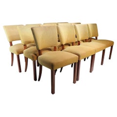 Set of Twelve Art Deco Dining Chairs attributed to Jindrich Halabala c 1930's