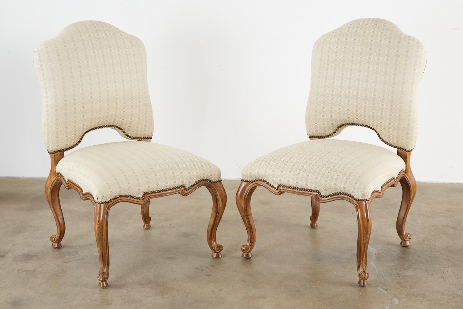 Contemporary Set of Twelve Baroque Style Dining Chairs by Kreiss Collection