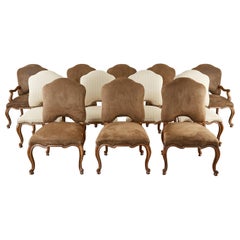 Set of Twelve Baroque Style Dining Chairs by Kreiss Collection